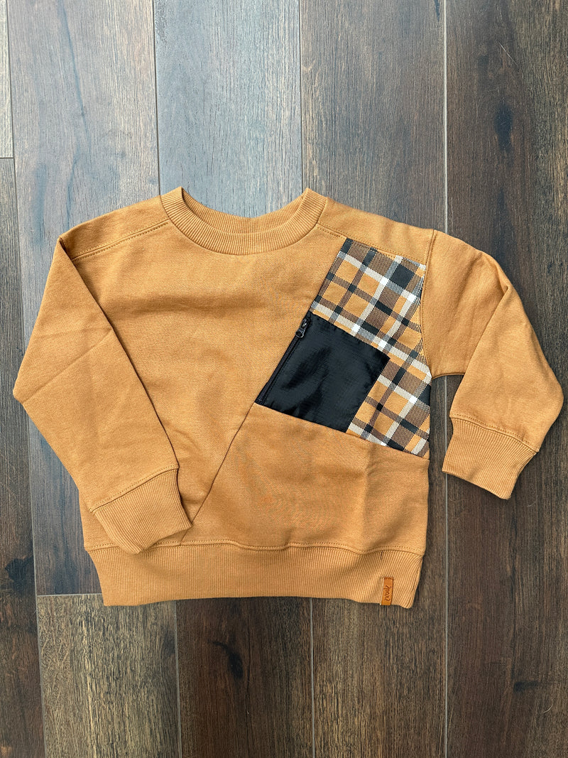 Deux Par Deux Rust Geometric Sweatshirt