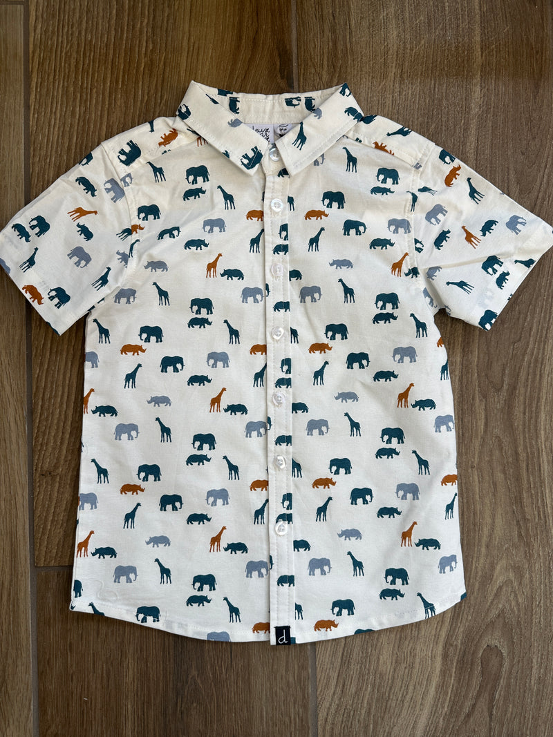 Deux Par Deux Jungle Dress Shirt
