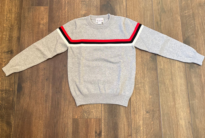 Le Mo Mo Grey Cotton Sweater