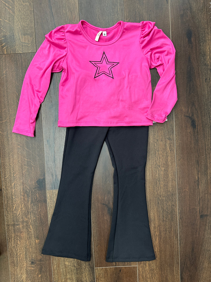 Sofi Hot Pink Star Legging Set