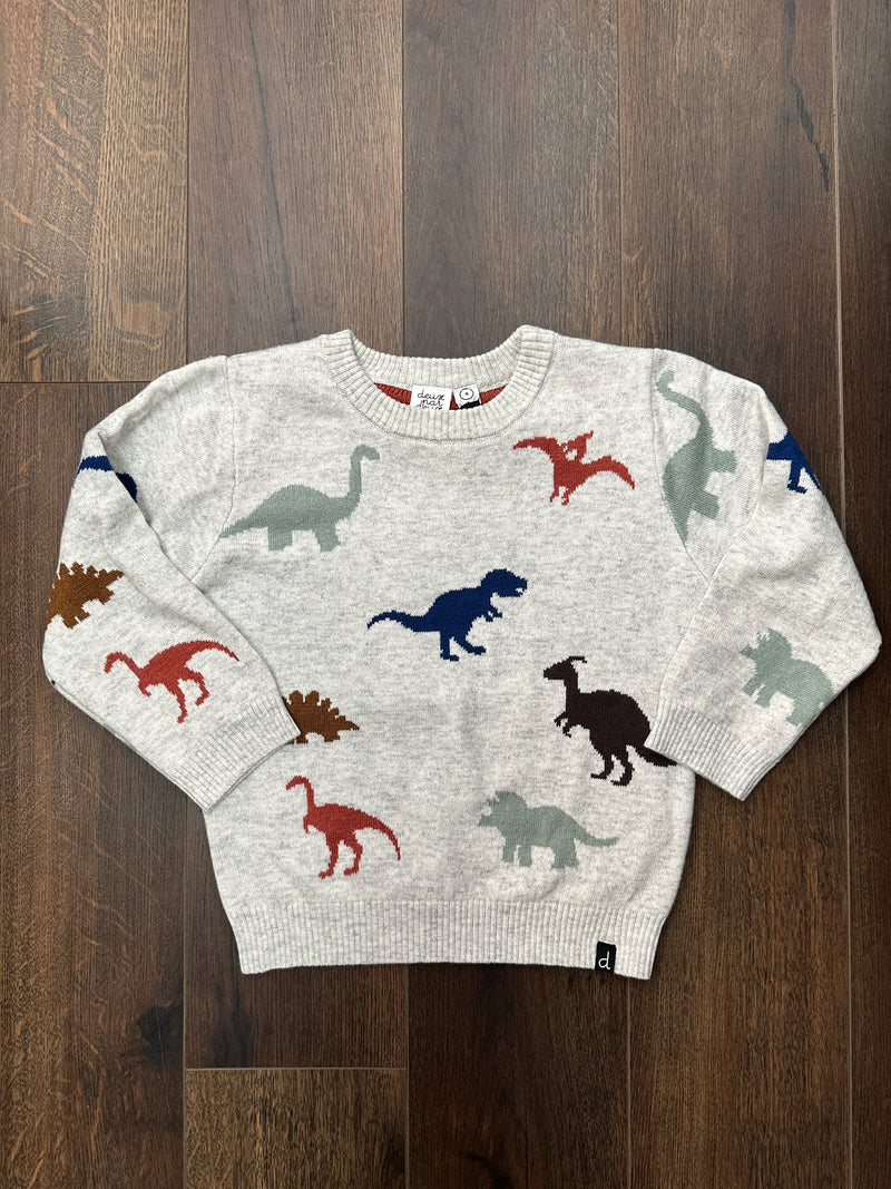 Deux Par Deux Dinosaur Sweater