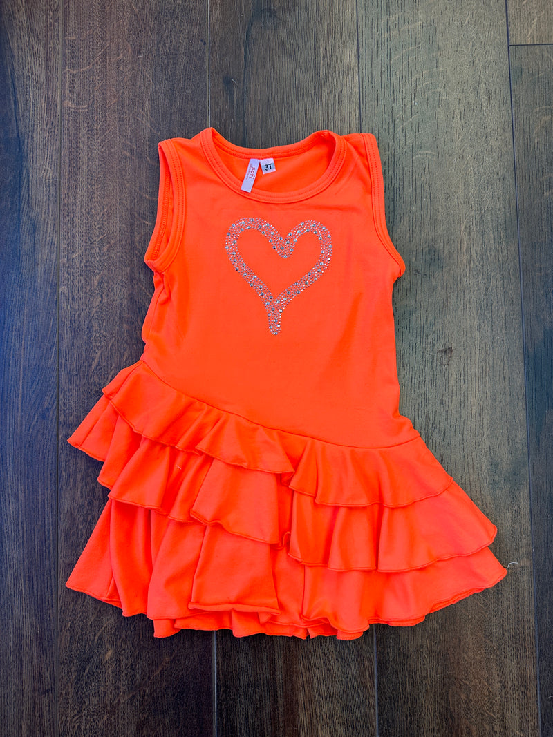 Sofi Neon Orange Dress