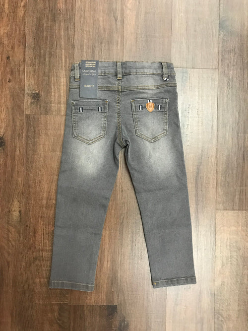 Mayoral Boy's Gris Pique Slim Fit Denim Jeans