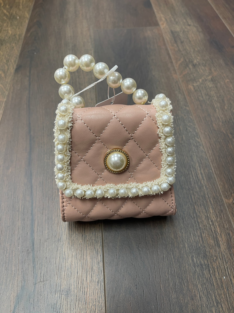 Ce Ce Co Pink Pearl Trimmed Purse