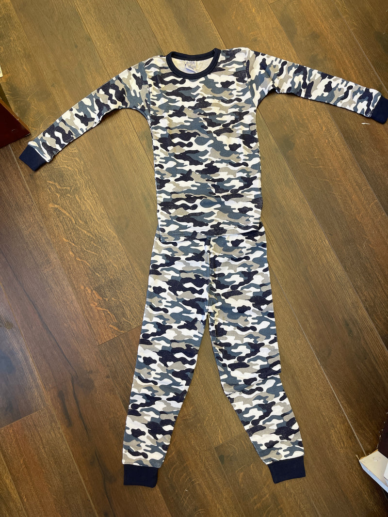 Baby Steps Navy Camo PJ Thermals