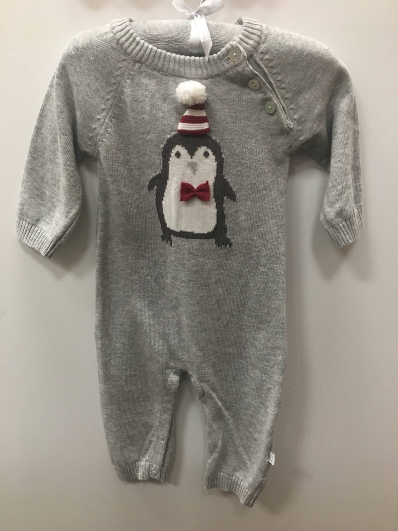Elegant Baby Grey Penguin Jumpsuit