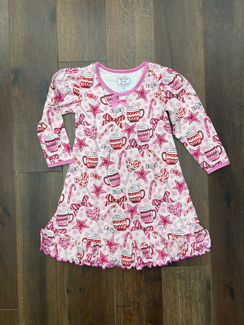 Saras Prints Cocoa & Candy Nightgown