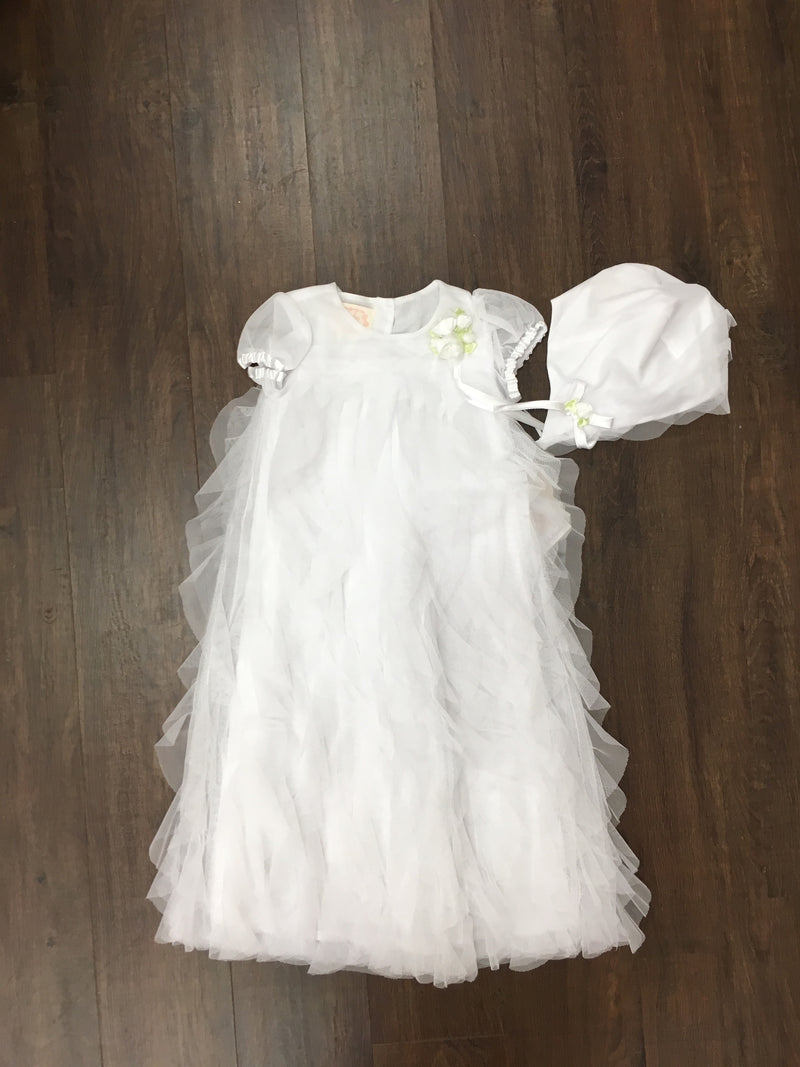 Baby Biscotti White Christening Dress