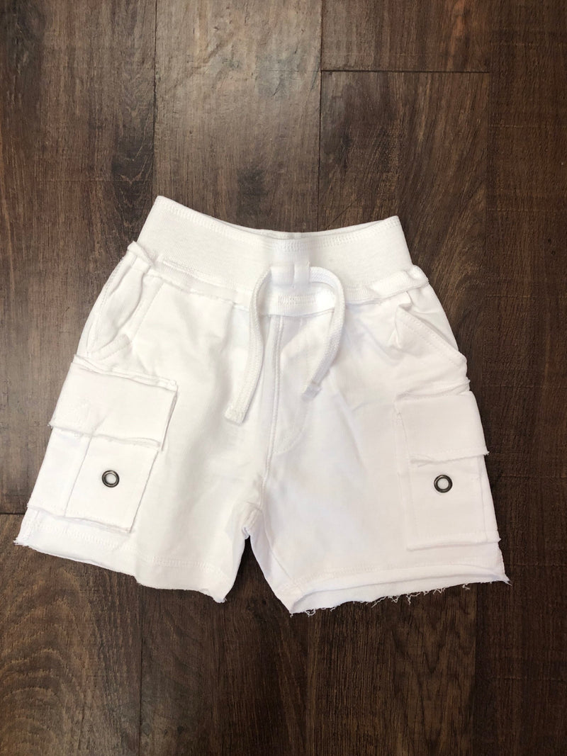 Mish Boys White Cargo Shorts