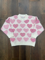 Le Mo Mo Pearl Heart Sweater