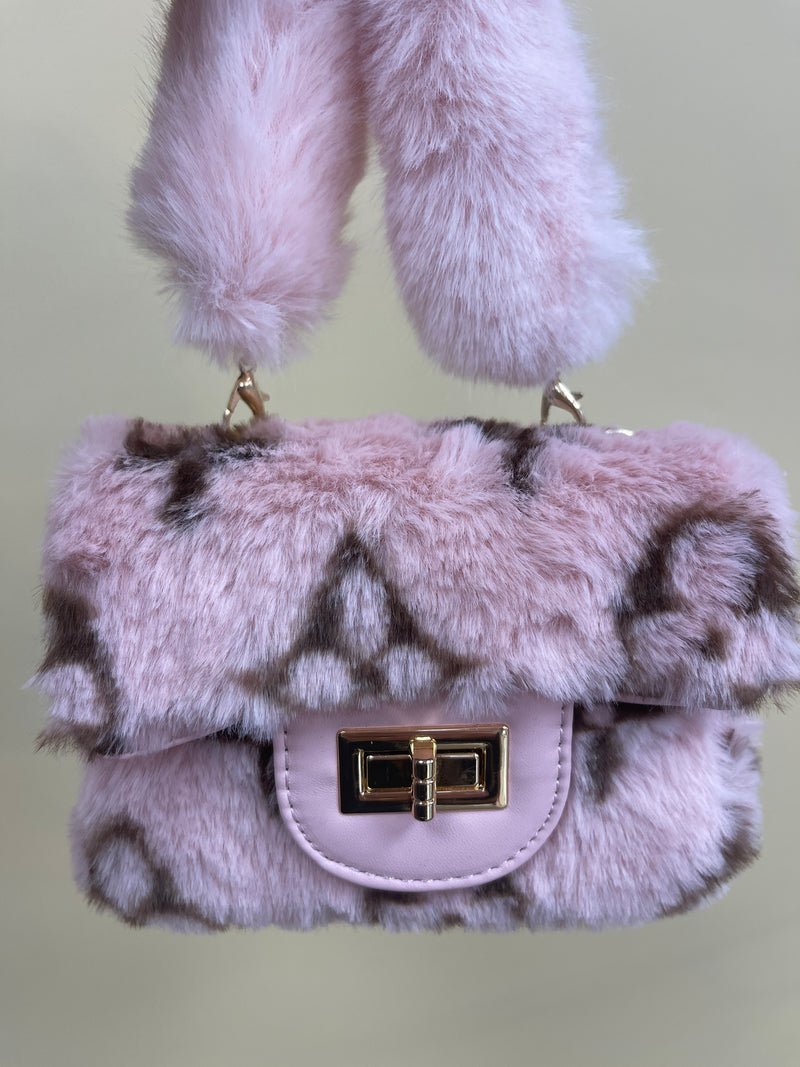 Ce Ce Co Pink Furry Print Bag