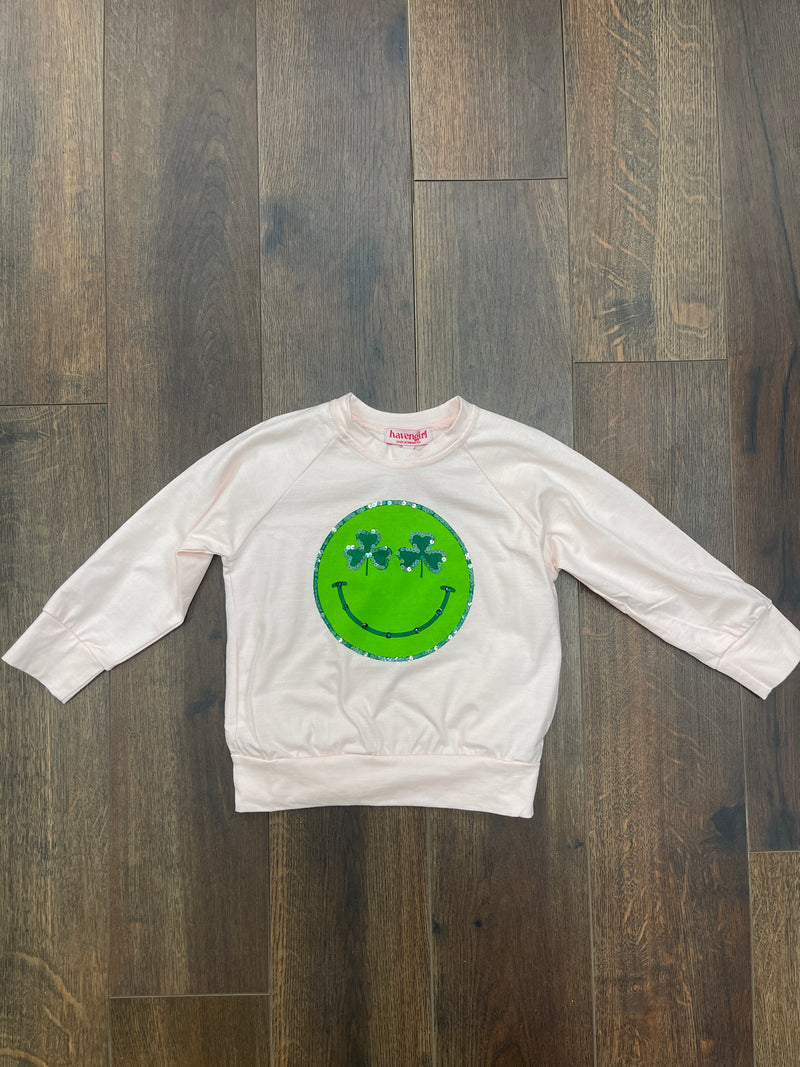 Haven Girl Smiley Clover Sweatshirt