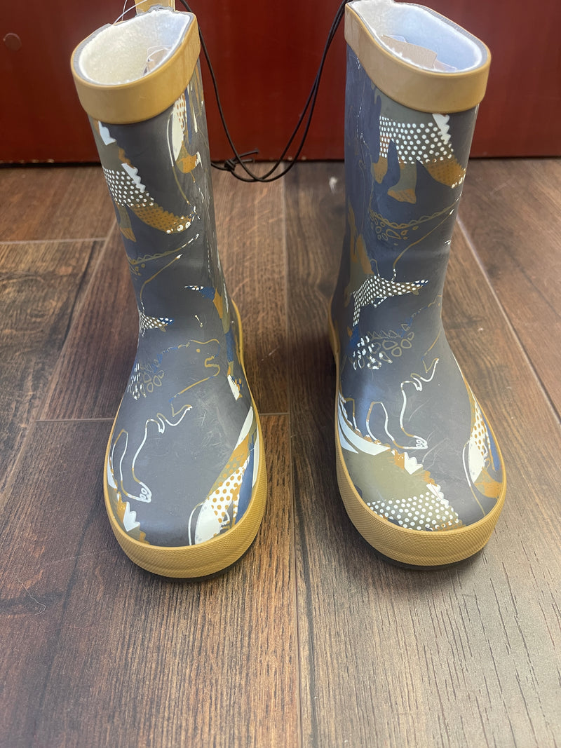 Deux Par Deux Dinosaur Rain Boots