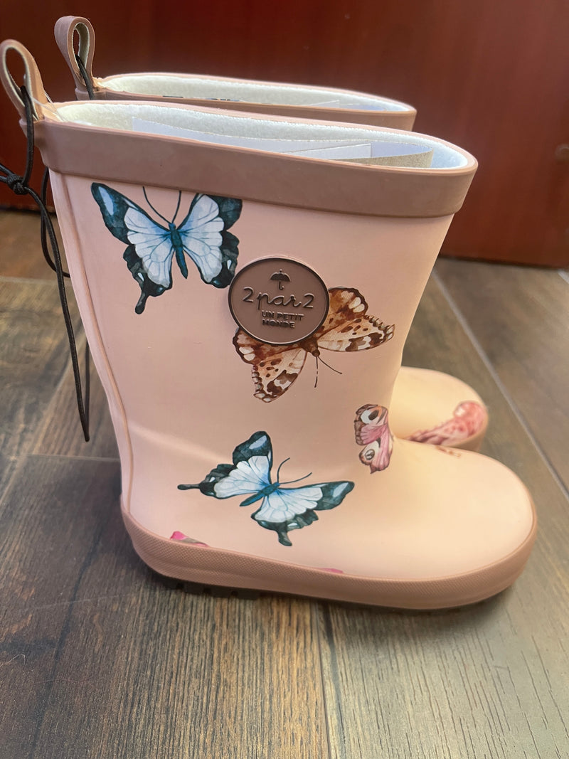 Deux Par Deux Butterfly Rain Boots