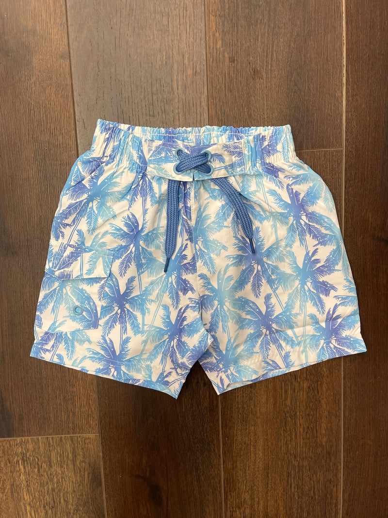 Mish Boys Blue Palms Swim Shorts